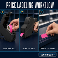 Étiquettes adhésives pour pistolet à prix MX5500/6600, blanches ou colorées, en papier offset pour étiquettes de prix de supermarché