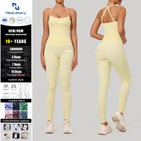 Ensemble de yoga 2 pièces pour femme : débardeur dos croisé et leggings taille haute longueur intégrale, respirant et uni, idéal pour la gym, le fitness et la course à pied
