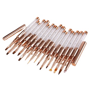 Ensemble de pinceaux multifonctions pour nail art, pinceau à fleurs, pinceau liner en nylon pour la création de motifs en gel - Product Image 1