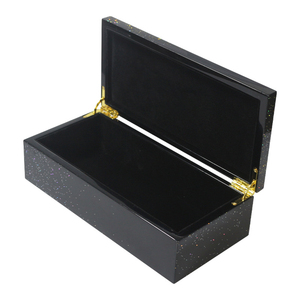 Cajas de Madera Rectangulares de MDF para Regalo, con Acabado en Laca Negra Tipo Piano, Personalizadas, de Lujo, Marca DS, Hechas a Mano en Guangdong, para Envases de Perfume, Modelo DSP-1007 - Product Image 1