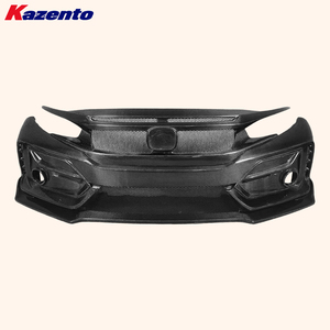 Pare-chocs avant en carbone OE avec calandre pour <span class=keywords><strong>Honda</strong></span> <span class=keywords><strong>Civic</strong></span> Type <span class=keywords><strong>R</strong></span> <span class=keywords><strong>FK8</strong></span> 17-21, kits de carrosserie - Product Image 3