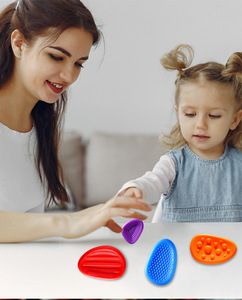 Textured Sensory <b>Fidget</b> Stones 6PCS Silicone Worry Stones for Kids Adults Stress Relief Tactile Hand Toys Portable Calm Gifts - Product Image 2