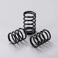 Ressort de compression en acier au carbone OEM personnalisé, revêtement électrophoretique noir pour machines industrielles, diamètre du fil 0,1-8,0 mm