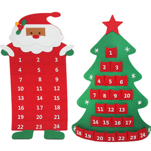 Set de Árbol de Navidad de Fieltro de Poliéster Ecológico para Niños, Decoración de Pared Desmontable, Adornos Duraderos, Regalos de Navidad Ecológicos para el Hogar - Product Image 3