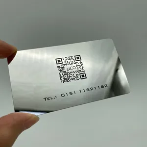 DU Silver Mirror with qr codes business metal crafts cards