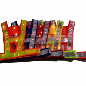 بيع بالجملة شحن USB الأشرطة المضيئة أدى الرياضة في الهواء الطلق ليلة تشغيل سترة ركوب مرنة الملابس العاكسة - Product Image 5