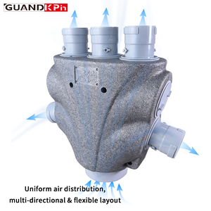 Système de ventilation MVHR acoustique en polypropylène expansé léger, boîte de distribution d'air EPP isolée à récupération de chaleur multi-ports - Product Image 2