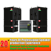 Système de sonorisation professionnel étanche à double ligne de 10 pouces, mono 800W XLR, en contreplaqué, aimant néodyme