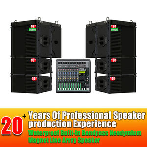 Système de sonorisation professionnel étanche à double enceinte Line Array de 10 pouces, double enceinte de 10 pouces, aimant néodyme, 800W, XLR, contreplaqué - Product Image 5