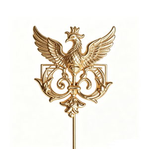 Pin Metálico de Latón Chapado en Oro con Diseño de Fénix, Forma Irregular, Artículo Coleccionable con Temática Animal, Artesanía Fundida - Product Image 2