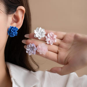 ต่างหูรูปดอกไม้สำหรับผู้หญิงต่างหูดอกไม้แฟชั่นเกาหลีทันสมัยน่ารักวัยรุ่นสาวๆเครื่องประดับสำหรับงานเลี้ยง - Product Image 1