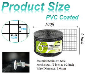 <span class=keywords><strong>Grillage</strong></span> anti-oiseaux pour panneaux solaires 6 pouces x 30 m pour système solaire sur toit - Product Image 2