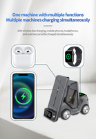 Snellader 15W Voor Telefoon Voor Horloge Voor Oortelefoon Zeer Cool Auto Vormige Draadloze Oplader Op Liveroom