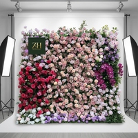 Groothandel Kunstbloemen Wanddecoratie, Zijden Bloemenwand voor Hotel Restaurant Fotohokje Feestdecoratie