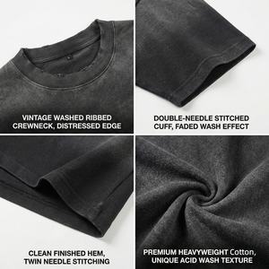 เสื้อยืดสไตล์วินเทจแบบใหม่ ราคาประหยัด รุ่น TKAN1021D สกรีนโลโก้ได้ เนื้อผ้าคอตตอน 100% หนานุ่ม ทรงโอเวอร์ไซส์ สตรีทแวร์ สำหรับผู้ชาย - Product Image 2