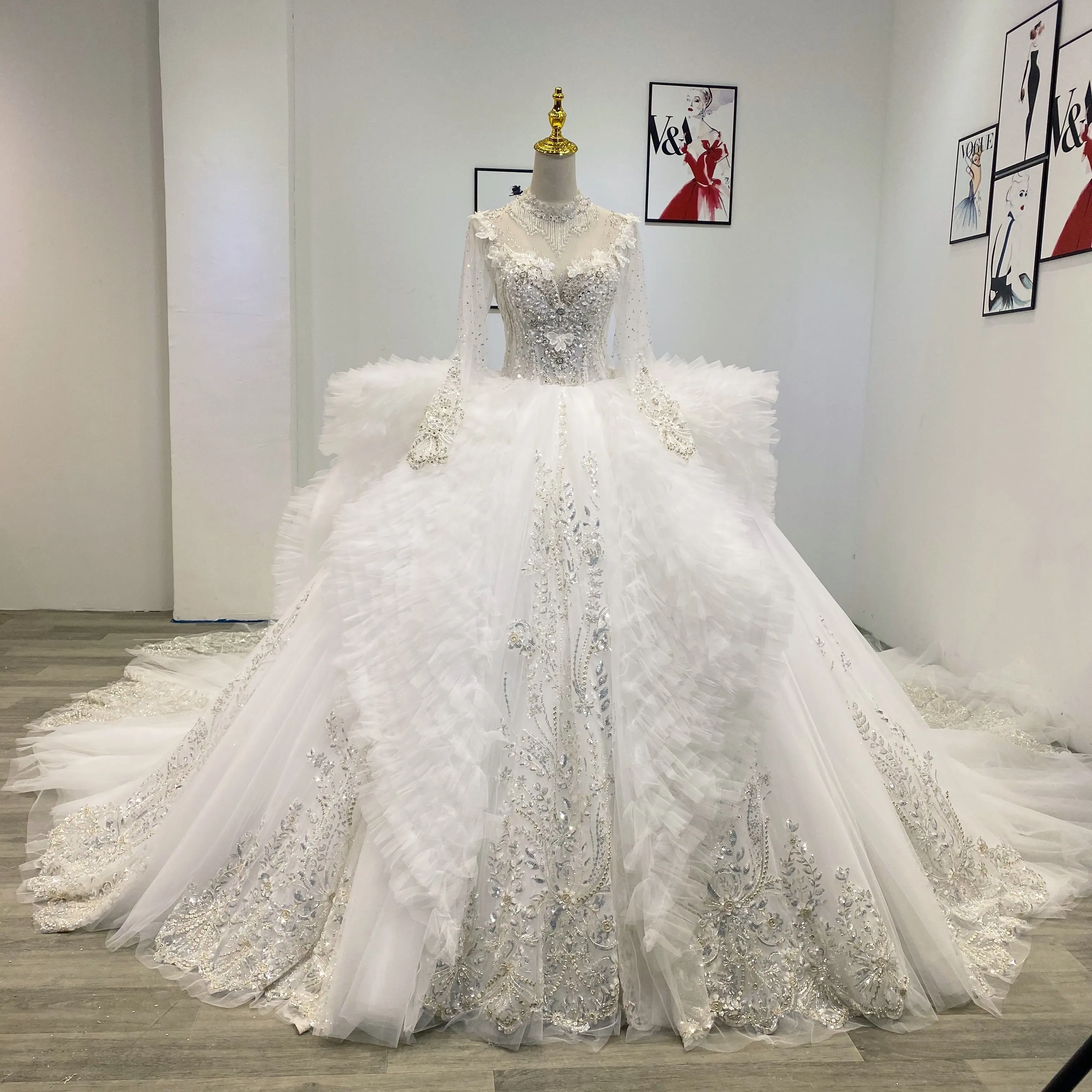 2022 gorgeous women ball gown luxurious wedding dress