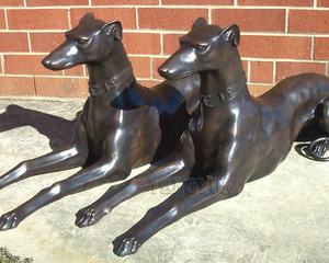 Escultura de Metal para perro <span class=keywords><strong>pinscher</strong></span>, <span class=keywords><strong>tamaño</strong></span> real, estatua de bronce, doberman - Product Image 2