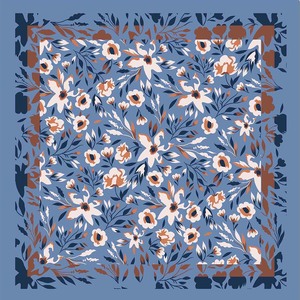 70x70cm Polyester Satin <b>Square</b> <b>Scarf</b> Floral Print Neck <b>Scarves</b> for Women Spring Summer Autumn Daily All-match - Product Image 4