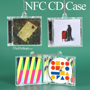 SUNSHING Custom NFC Mini Music Song Album Keychain Blank Mini CD Case with NFC Chip Personalized Album Cover DVD Blister <b>Box</b> - Product Image 1