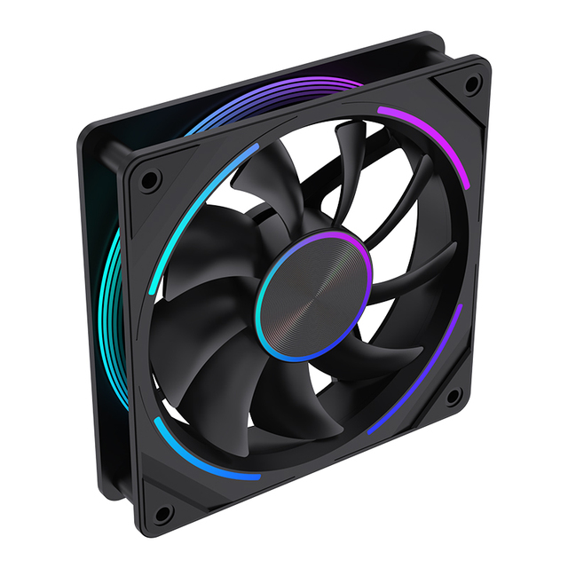 Custom Hot sale Factory Directly 120 mm ARGB Silent Computer Cooling Fan 12CM Fan with 5V3-pin ARGB PWM Gaming PC Computer Fan