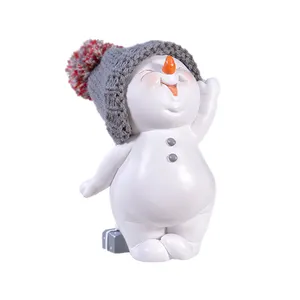 New Hot Items Artificial Figurine Christmas Snowman Statue Decoration Toy