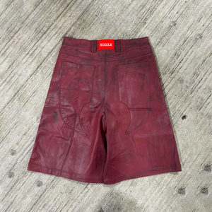 Custom Colors Custom Logo Custom Designs Pu Leather <b>Shorts</b> Manufacturer High Quality Streetwear Pu Leather <b>Shorts</b> For Men - Product Image 2