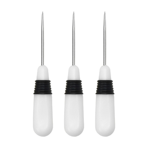 Poignée <span class=keywords><strong>en</strong></span> plastique blanc antidérapant cuir artisanat chaussure poinçon bricolage <span class=keywords><strong>couture</strong></span> rayures <span class=keywords><strong>couture</strong></span> réparation outil populaire tailleur poinçon - Product Image 1