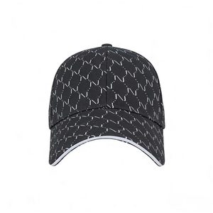 Gorra de Béisbol con Estampado Moderno, Estilo Retro, de Tela de Algodón, Versátil, Protección Solar, Visera Rígida - Product Image 1