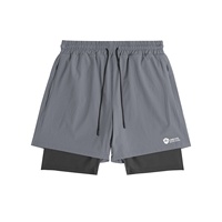 Shorts de sport d'été deux pièces Penpace pour hommes, idéaux pour la course, le cyclisme, l'entraînement de fitness et le basketball, avec protection anti-transparence
