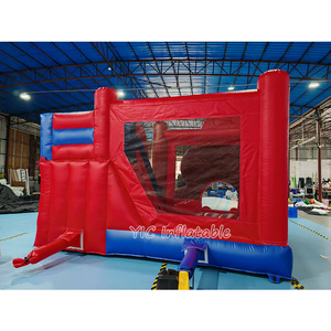 Comercial <span class=keywords><strong>Mario</strong></span> inflable Bouncer niños casa hinchable con tobogán Combo Comic Bounce House Jump Castle con soplador - Product Image 3
