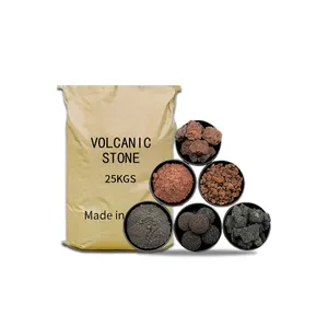Wholesale bulk 3-5 cm red black volcanic stone balls for decoration diffuser