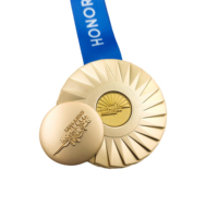 Médaille de festival de basketball personnalisée en alliage de zinc plaqué cuivre antique avec relief 3D de ballon de basketball, souvenir du Guangdong
