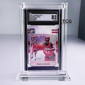 Étui magnétique en acrylique transparent personnalisé TCG pour Panini Flux Anthony Edwards <span class=keywords><strong>Rookie</strong></span> Auto Gold <span class=keywords><strong>2</strong></span>/10 PSA 2020-21 avec base en acrylique - Product Image 1