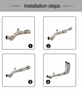 Sistema de escape completo de motocicleta MT09 FZ09 de titanio inoxidable tubo de conexión de enlace medio delantero para <span class=keywords><strong>MT</strong></span> <span class=keywords><strong>09</strong></span> - Product Image 2