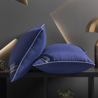 Oreiller de luxe pour hôtel, 1000g, pour un sommeil sain, inspiré des hôtels Hilton, classé 5 étoiles pour le confort et le soutien du cou, motif uni