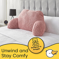SUREWALHOME Oreiller de repos du dos pour s'asseoir dans le lit Coussin de soutien lombaire Oreiller de lecture de soutien confortable pour deux personnes
