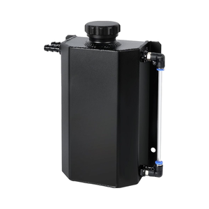 Новый универсальный для гонок, 2 л, черный Алюминиевый Газовый энергетический радиатор охлаждающей жидкости, резервуар для восстановления - Product Image 1