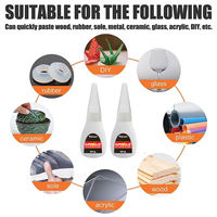 Colle instantanée à forte adhérence, superglue pour bois, caoutchouc, tissu, chaussures, réparation rapide, 3g x 12 pièces, carte blister