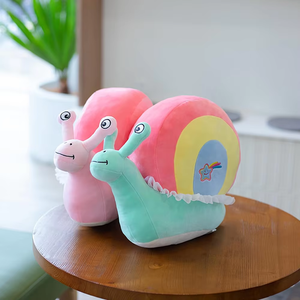 Lindo Caracol grande siesta abrazando almohada niños <span class=keywords><strong>hablar</strong></span> Buddy juguete dibujos animados Arco Iris Caracol muñecas 7,8 pulgadas peluche Animal juguetes OEM - Product Image 3