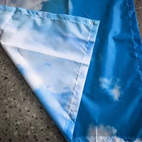 Drapeau personnalisé en polyester magnétique, ignifuge, écologique, bannière suspendue avec bords magnétiques cachés, décoration ciel et nuages
