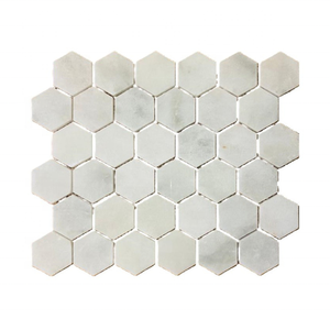 Azulejos de mosaico de mármol blanco, vetas grises, diseño moderno, directo de fábrica, profesional para cocina, baño, suelo, decoración de pared - Product Image 1
