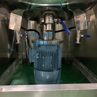 Mélangeur sous vide hydraulique en acier inoxydable pour cosmétiques, machine émulsifiante avec moteur ABB, capacité 500L, pompe homogénéisante chauffante à engrenages