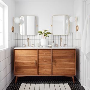 Phong Cách Hiện Đại Tùy Chỉnh Phòng Tắm Gương Vàng Tường Kính <span class=keywords><strong>Pivot</strong></span> Kim Loại Khung Có Thể Điều Chỉnh Góc Nhà Máy Tùy Chỉnh Tường Gương - Product Image 5