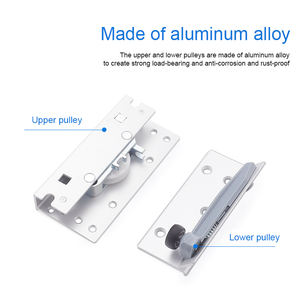Roues Chambre à coucher Conception de roulement à billes Système de rouleau supérieur réglable avec amortisseur de porte coulissante Mécanisme de fermeture en douceur pour garde-robe - Product Image 2
