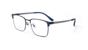 Lunettes optiques carrées pour hommes 66814, monture en aluminium d'aviation - Product Image 4
