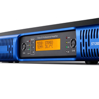 Amplificateur de puissance numérique 2 canaux 1200W classe D, amplificateur audio professionnel PA stéréo, montage en rack 1U, système de haut-parleurs de scène