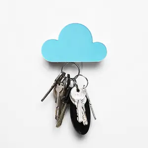 Cloud Shape Magnetic Wall Key Holder, Strong Powerful Magnet Holds Keychains