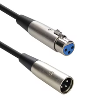 Câble de microphone XLR mâle vers femelle 3 broches pour enregistrement audio, studio, haut-parleur