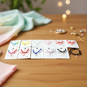 Braccialetto con Nota Musicale in Oro, Bracciale in Acciaio Inossidabile con Nodo a Sette Stelle, Braccialetti Artigianali alla Moda - Product Image 3