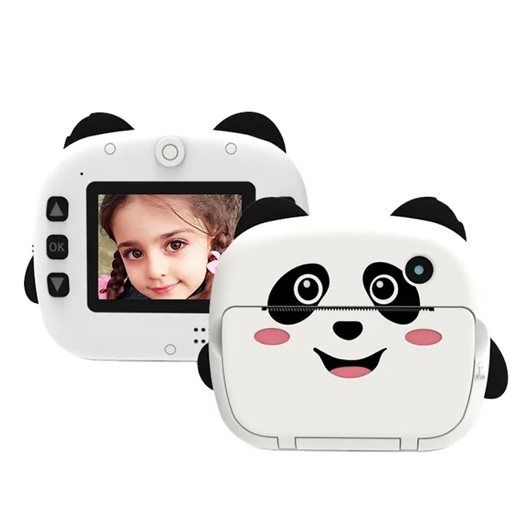 2.4 inch Kids cute cartoon Panda camera instant print shenzhen electronic toy APP WIFI digital shoot camera toys